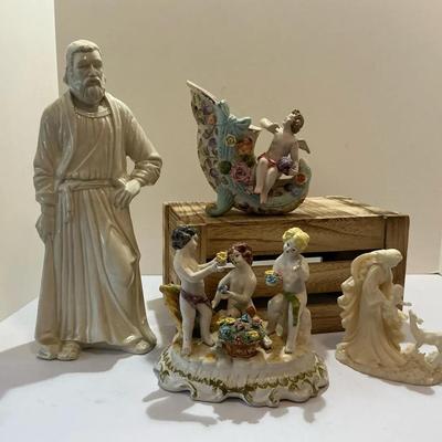 Vintage Porcelain Figurines Lot Of Four