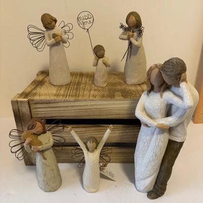 Six Willow Tree Figurines