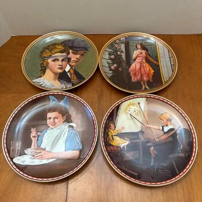 Norman Rockwell Collector Plates, Set of Four, With Certificates