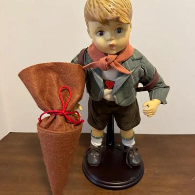 M.I. Hummel Goebel "Little Scholar" porcelain doll. 