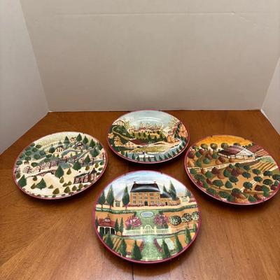 Block Country Gardens Decorative Plates, Set of Four