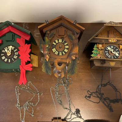 Lot Of Three Cuckoo Clocks
