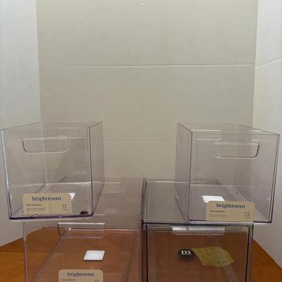 Brightroom Stackable Storage Bin Set, 4 Pieces