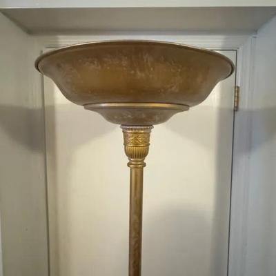 brass torchiere floor lamp Needs Bulb