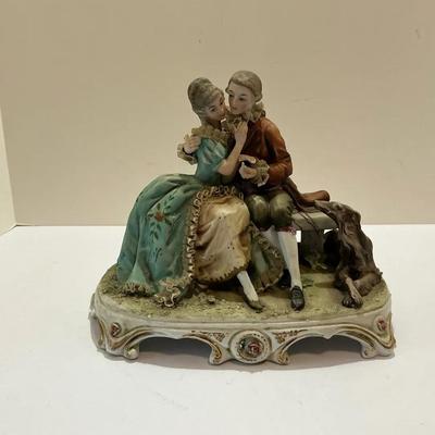 Antonio Borsato porcelain figural group, also known as 'The Lovers' or 'The Embrace', 
