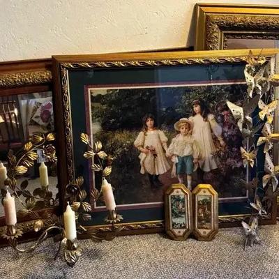 Gold Framed Mirrors, G. Harcourt Print & Metal Wall Décor Collection