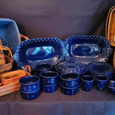 Various Red & Blue Star Liberty Longaberger Proudly American Collection and Baskets