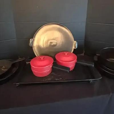 Cast Iron Cookware & Longaberger Flameware Collection