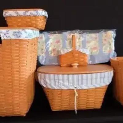Longaberger Hamper, Laundry Baskets & Totes – Includes New-in-Bag Pieces