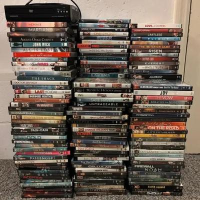 Magnavox DVD Player with Extensive DVD Movie Collection