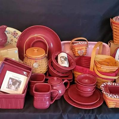 Longaberger Paprika Pottery & Basket Collection