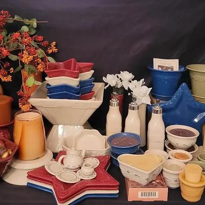 Longaberger Home Décor & Pottery Collection Featuring Retired Frames & Centerpieces