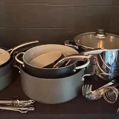 Cookware Collection Featuring Calphalon, Pampered Chef, Oneida & Our Table