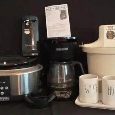 Kitchen Appliance Collection Featuring Crock-Pot Cooker, Rival Ice Cream Maker & Black+Decker Coffee