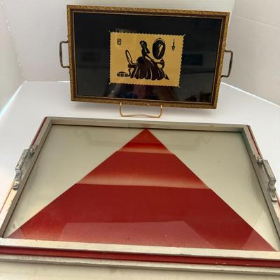 Lot (2) Vintage Trays- Art Deco Serving Tray & Depression-Era Perfume Tray
Lot #: 77