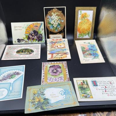Lot Of (10) Misc Vintage Postcards- Birthday, Good Luck, Best Wishes
Lot #: 70