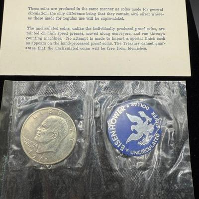 1971-S 40% Silver Uncirculated Eisenhower Dollar- Sealed In Mint Cello
Lot #: 28