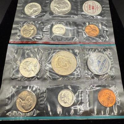1964 Uncirculated P & D Mint Set W/Envelope - Sealed In Original Cello- 90% Silver Halves, Quarters & Dimes
Lot #: 22