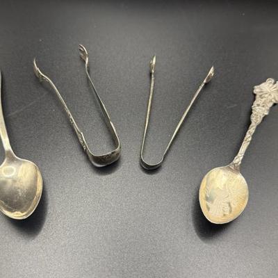 ot (2) Vintage Sterling Silver Sugar Tongs & (2) Sterling Silver Spoons - 52.68 Grams
Lot #: 47