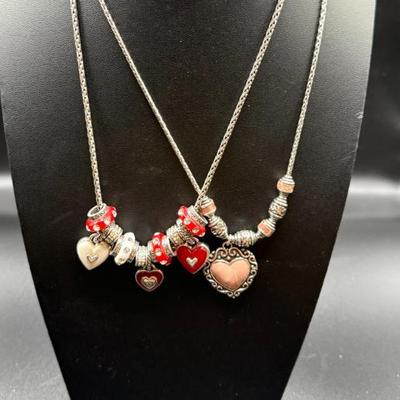 Lot Of (2) Brighton Silver-Tone Necklaces- One Valentine Charm & One Fashion W/ Heart Pendant
Lot #: 82