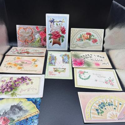 Lot Of (10) Misc Vintage Postcards- (1) Clapsaddle Easter, Greetings, Congrats, Birthday & (3) Greeting Books
Lot #: 71