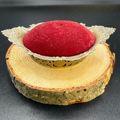 Vintage 925 Silver Gorham Pincushion, Red- 23.61 Grams.
Lot #: 48
