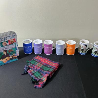 Scottish-Themed Mug Collection, DVDs, CD & Tartan Scarf 