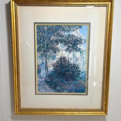 Collection of 5 Framed Claude Monet Art Prints – Gold Frames