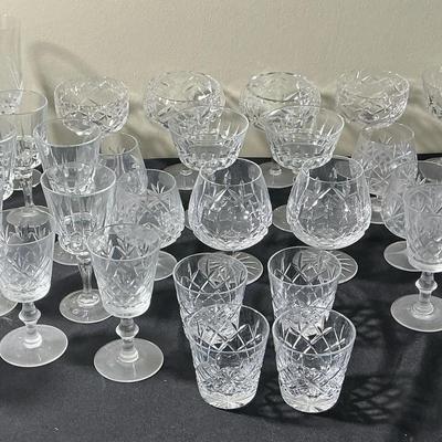 Assorted Collection Of Cut Crystal Stemware 