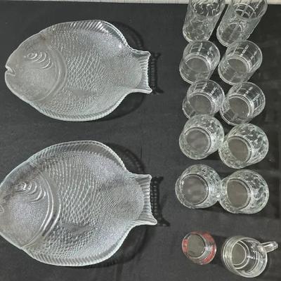 Drinkware And Fish Plates