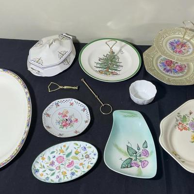 Assorted Vintage Floral & Holiday Serving Dish Collection