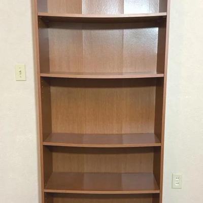 Five-Shelf Wooden Bookcase