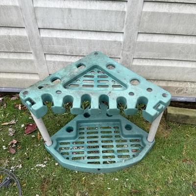 Plastic Corner Garden Tool or Hose Rack