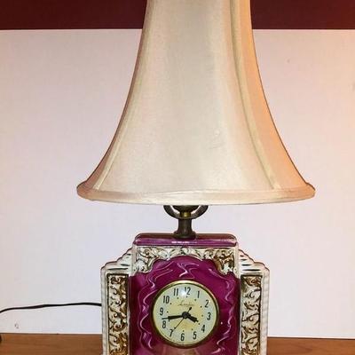 Sale Photo Thumbnail #24: Lanshire Electric Clock & Lamp, 1950s