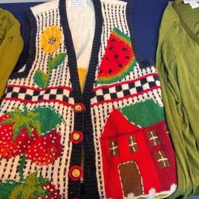 Women's Sweater Vest & Sweaters, Sizes Med To LG By Marisa Christina, Heart N Crush, Carolyn Straus