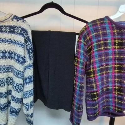 (2) Woolworth Sweaters And Black Pants By Karen Smith & Lizwear