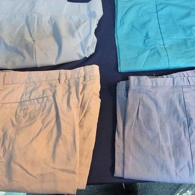 (4) Cotton/Spandex Pants Size L (Women With Control, Lochlane, DVF Concepts,)