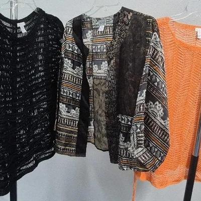 Women's Crochet Blouses By Chicos Sizes Large and XL