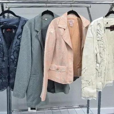 Women's Blazers and Leather Jackets By Adrienne Landau Isabella Bird & Lovely Sizes Med and Large 