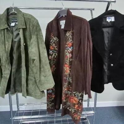 Women's Suede and Suede Look Jackets By Terry Lewis Cervelle & Diane Gilman Sizes Medium and Large