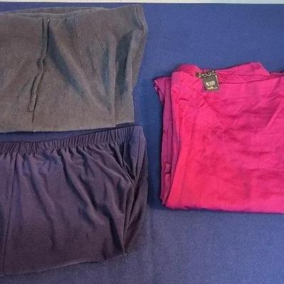 (3) Velour Pants,  Size Med-lg, (Susan Graver, Carilym, Attitudes)
