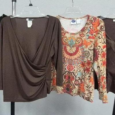 Women's Blouses Sizes Medium and Large By Diane Gilman Cato DVF Concepts