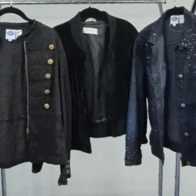 Women's Denim Jackets By Liz Claiborne and Diane Gilman with Bling and More Sizes Medium 