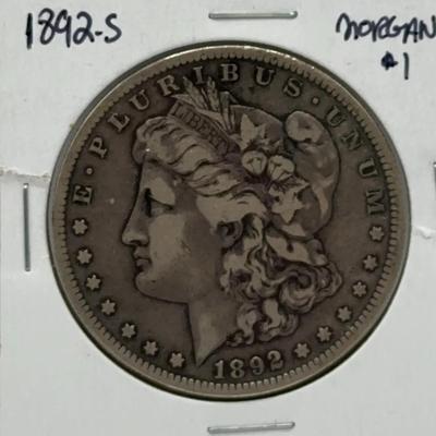 1892-S Morgan dollar