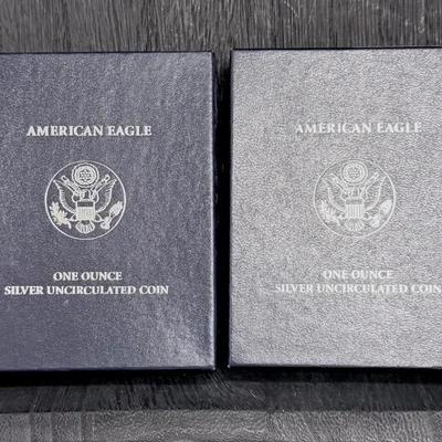 2006 And 2007 Uncirculated Silver Eagles 