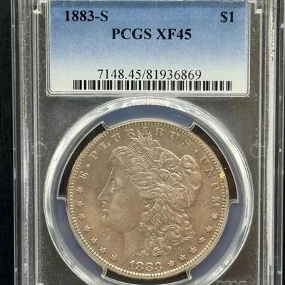1883-S Morgan Dollar PCGS XF45