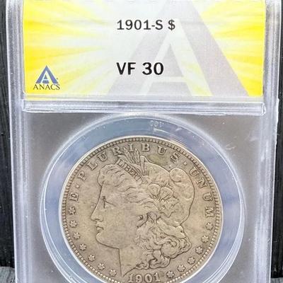 1901-S Morgan Dollar ANACS VF30