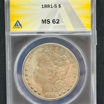 1881-S Morgan Dollar ANACS MS62