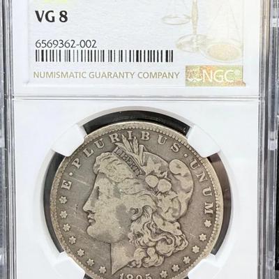 1895-O Moths Dollar NGC V68