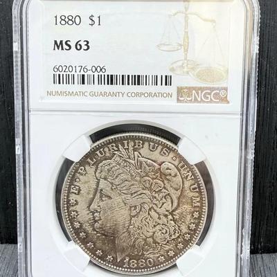 1880 Morgan Dollar NGC MS63